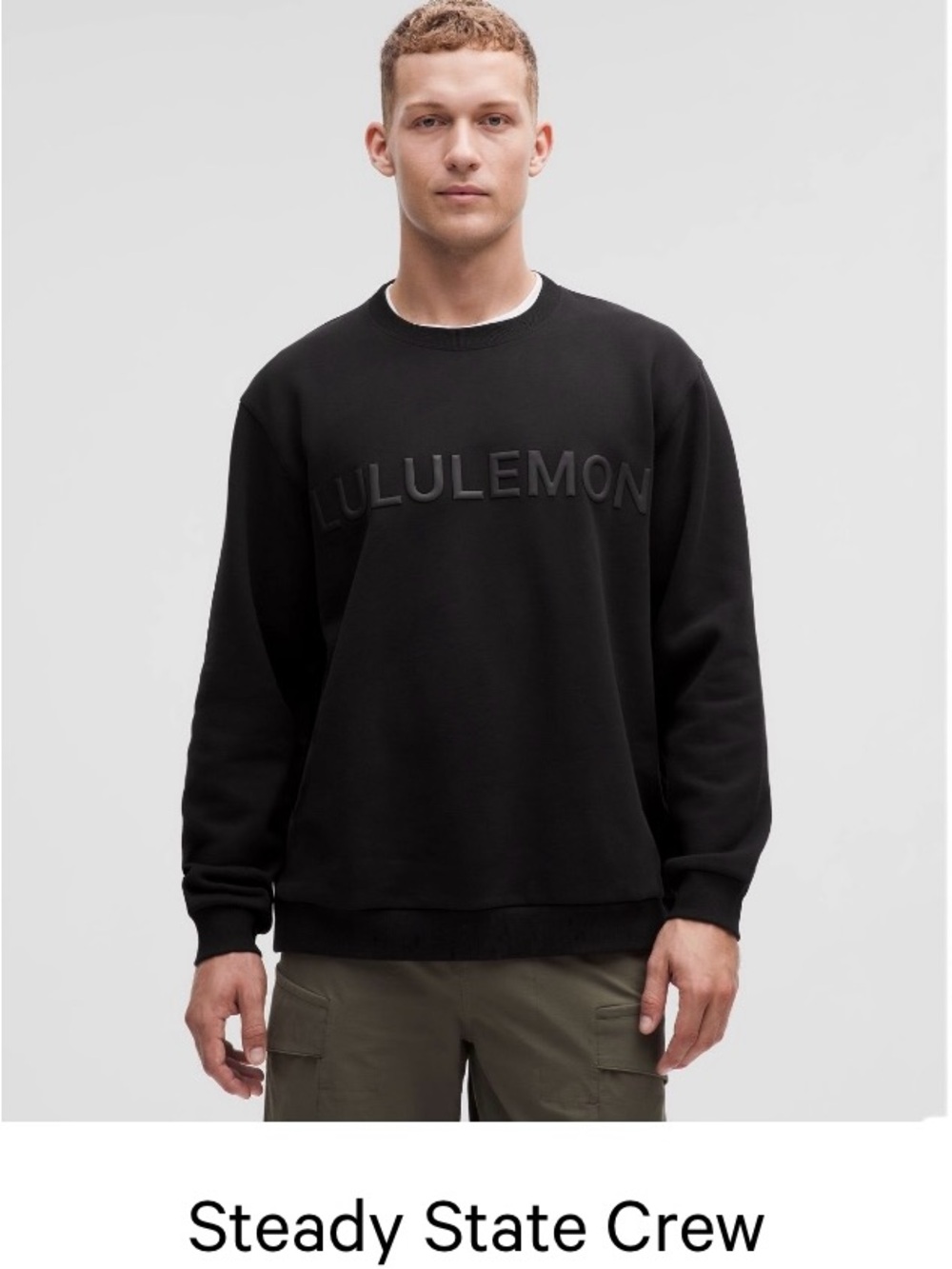 lululemon athletica Black Crewneck Sweater
